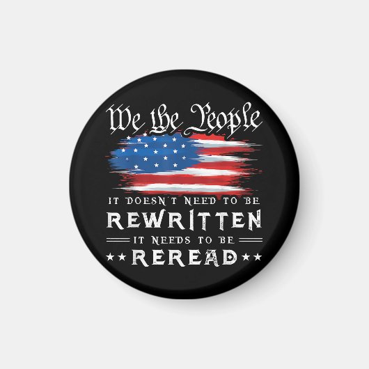 Aimant Drapeau américain La constitution des États-Unis d (Devant)