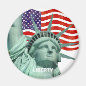 Aimant Drapeau américain Lady Liberty (Devant)