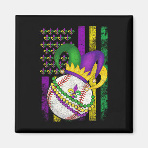 Aimant Drapeau Américain Mardi Gras Fleur De Lis Bysell L