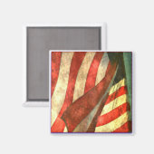 Aimant Drapeau américain patriotique (Recto/Verso)