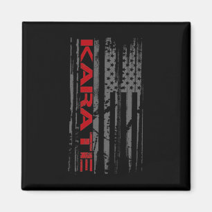 Aimant Drapeau américain patriotique Arts martiaux Karaté