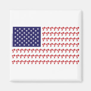 Aimant Drapeau américain Patriotique BMX Biker