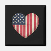 Aimant Drapeau américain Patriotique USA Star Strip 4 jui (Devant)