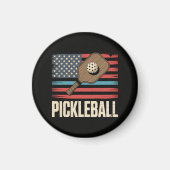 Aimant Drapeau américain Pickleball (Devant)