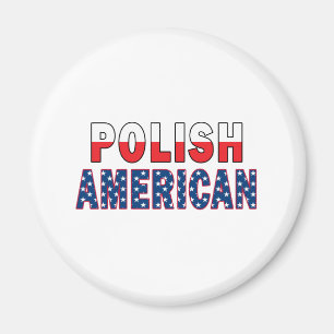 Aimant Drapeau américain polonais