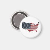 Aimant Drapeau américain Retro (Recto/Verso)