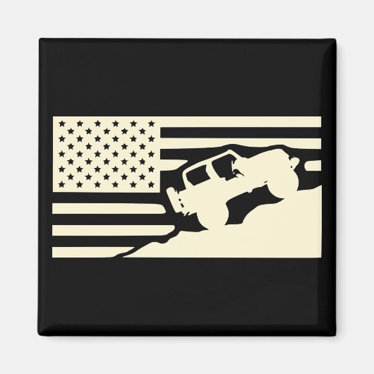 Aimant Drapeau américain Rock Crawler #USAPatriotGraphics (Devant)