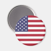 Aimant Drapeau américain rouge blanc et bleu (Recto/Verso)