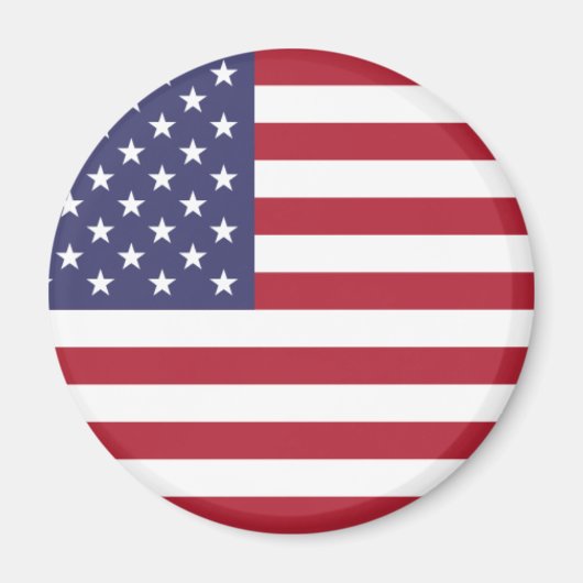 Aimant Drapeau américain rouge blanc et bleu (Devant)