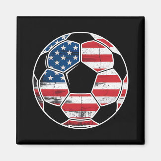Aimant Drapeau Américain Sur Soccer Ll Garçons Hommes Soc