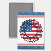 Aimant Drapeau américain Tournesol-32222 (Recto/Verso)