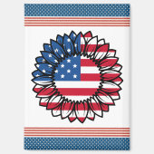 Aimant Drapeau américain Tournesol-32222 (Recto)