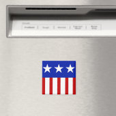 Aimant Drapeau américain trois étoiles (In Situ (Lave-vaisselle))