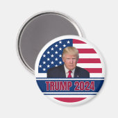 Aimant Drapeau américain Trump 2024 (Recto/Verso)