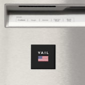 Aimant Drapeau américain Vail Couleur foncée (In Situ (Lave-vaisselle))