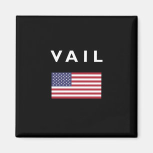 Aimant Drapeau américain Vail Couleur foncée