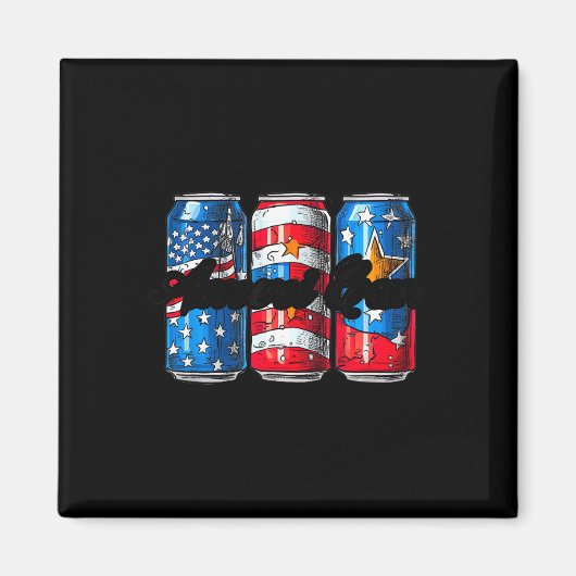 Aimant Drapeau américain vintage Ameri can 4 juillet (Devant)