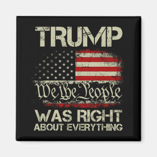 Aimant Drapeau américain vintage des États-Unis Trump ava