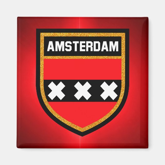Aimant Drapeau Amsterdam (Devant)
