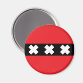 Aimant Drapeau Amsterdam (Recto/Verso)