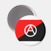 Aimant Drapeau anarchiste avec un symbole (Recto/Verso)