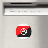 Aimant Drapeau anarchiste avec un symbole (In Situ (Lave-vaisselle))