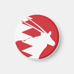 Aimant Drapeau animal national bahreïni arabe