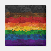 Aimant Drapeau arc-en-ciel Abstrait (Devant)