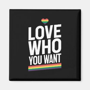 Aimant Drapeau arc-en-ciel de la fierté gay LGBTQ Amour q