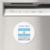 Aimant Drapeau Argentin Argentine Personnalisation Bleu (In Situ (Lave-vaisselle))