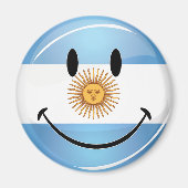 Aimant Drapeau argentin souriant (Devant)