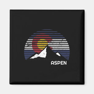 Aimant Drapeau Aspen Colorado - Co Bluebird Day Mountain