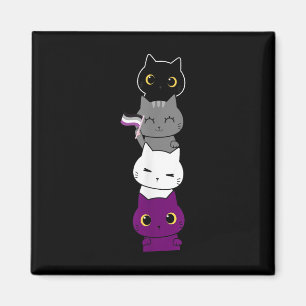 Aimant Drapeau Aualité Animal Chat Ace Fierté Cadeau Démi