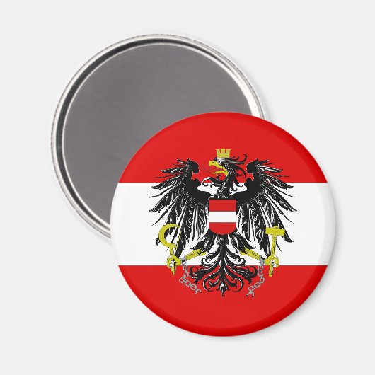 Aimant Drapeau autrichien (Recto/Verso)