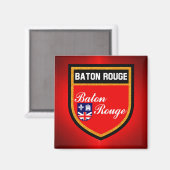 Aimant Drapeau Baton Rouge (Recto/Verso)