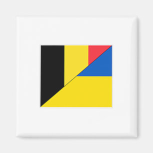 Aimant Drapeau Belgique Ukraine Nationalité Belge Ukraini