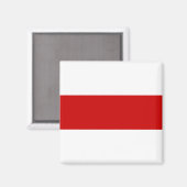 Aimant Drapeau biélorusse (rouge et blanc) (Recto/Verso)