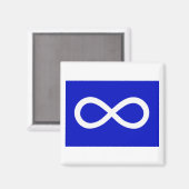 Aimant Drapeau bleu métis (Recto/Verso)