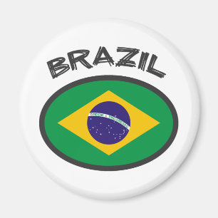 Aimant Drapeau Brésil - Design Cool !