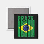 Aimant Drapeau brésilien de fierté du Brésil (Recto/Verso)
