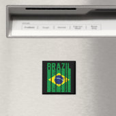 Aimant Drapeau brésilien de fierté du Brésil (In Situ (Lave-vaisselle))