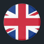 Aimant Drapeau britannique Royal Union Jack<br><div class="desc">Le drapeau Union Jack ou Union est le drapeau national du Royaume-Uni Royaume-Uni. Le drapeau a également un statut officiel ou semi-officiel dans d'autres royaumes du Commonwealth; par exemple, il est, par résolution parlementaire, un drapeau officiel au Canada, connu sous le nom de drapeau de l'Union royale. Il sert également...</div>