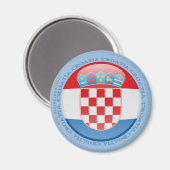 Aimant Drapeau bulle Croatie (Recto/Verso)
