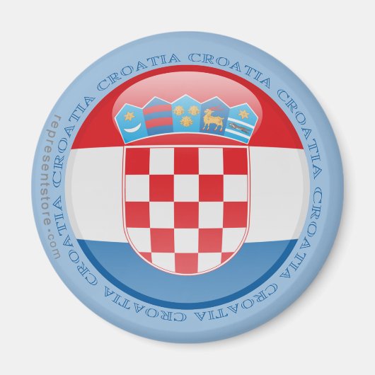 Aimant Drapeau bulle Croatie (Devant)