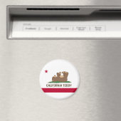 Aimant Drapeau California Teddy Bear (In Situ (Lave-vaisselle))