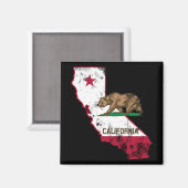 Aimant Drapeau californien Patriotique (Recto/Verso)