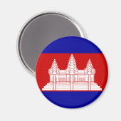 Aimant Drapeau Cambodge KH (Recto/Verso)