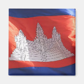 Aimant drapeau cambodgien wat (Devant)