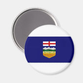 Aimant Drapeau Canada-Alberta (Recto/Verso)