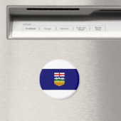 Aimant Drapeau Canada-Alberta (In Situ (Lave-vaisselle))